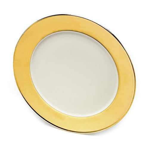 Gold Rimmed Charger Plates 13″