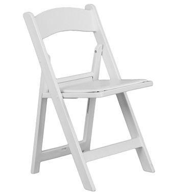 White Resin Folding Chair