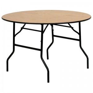 3ft Round Wooden Table