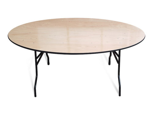 6ft Round Wooden Table