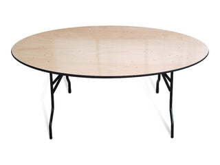 5ft Round Wooden Table