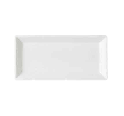 Dessert/Side Plate 10″ Rectangular Plain White  (packs of 10)