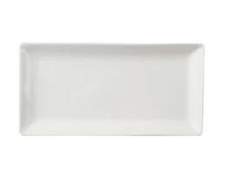 Dessert Plate 12″ Rectangular Plain White  (packs of 10)