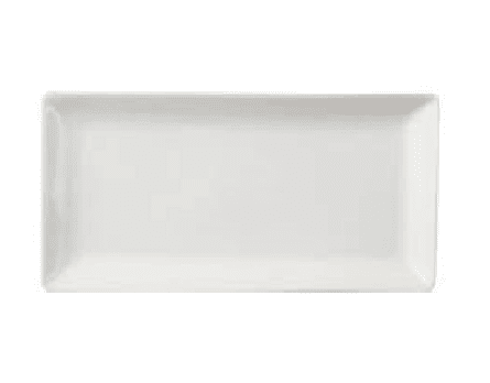Dessert Plate 12″ Rectangular Plain White  (packs of 10)