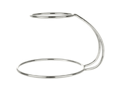 2 Tier C Shaped Cake Stand (chrome)