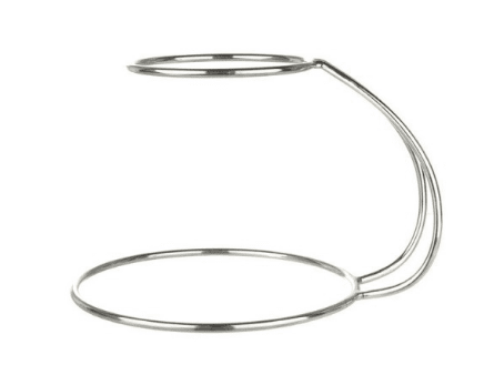 2 Tier C Shaped Cake Stand (chrome)