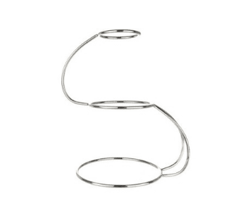 3 Tier S Shaped Cake Stand (chrome)