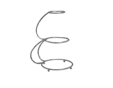 3 Tier E Shaped Cake Stand (chrome)