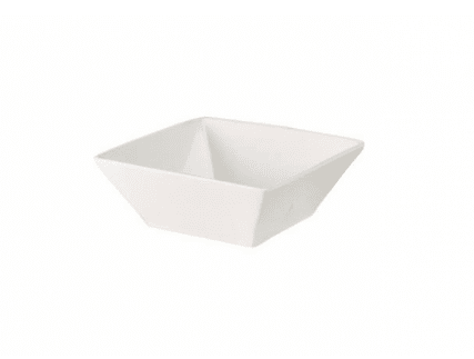 Dessert Bowl 6″ Square Plain White  (packs of 10)