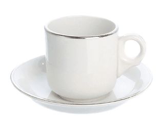 Coffee Saucer Espresso Silver Line (packs of 10)