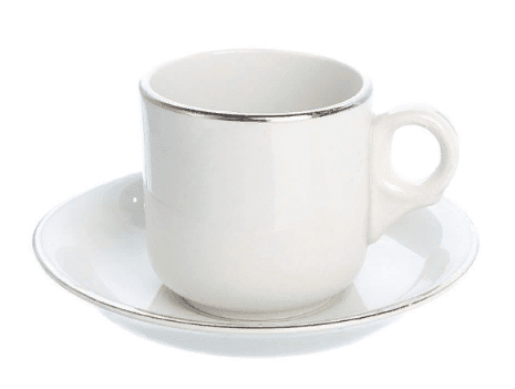 Coffee Saucer Espresso Silver Line (packs of 10)