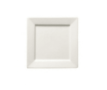 Side Plate 6.5″ Square Plain White  (packs of 10)