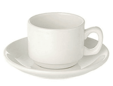 Coffee Saucer Espresso Plain White  (packs of 10)