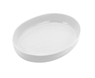 China Vegetable Dish 9″ Oval Plain White