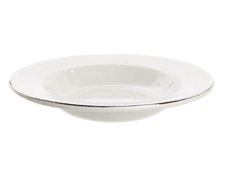 Soup Bowl Rimmed 8.5″ Silver Line (packs of 10)