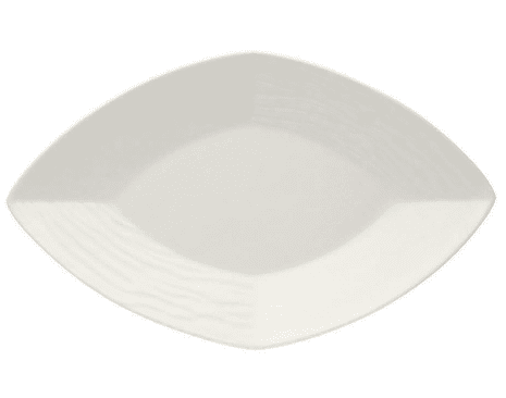China Dish 7″ Diamond Shaped Plain White