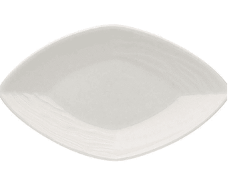 China Dish 14″ Diamond Shaped Plain White
