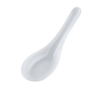 Canape Spoon Plain White