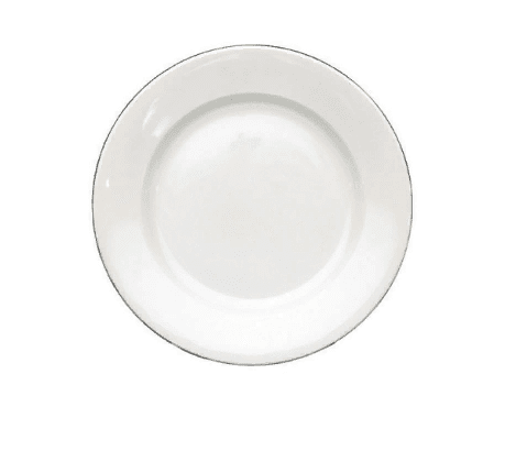 Buffet Plate 8.5″ Silver Line  (packs of 10)