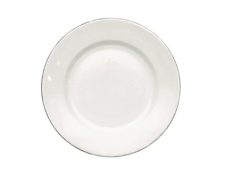 Side Plate 6.5″ Silver Line (packs of 10)