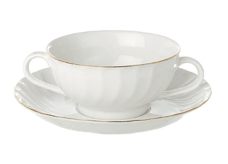 Soup Cup Saucer Gold Line (packs of 10)