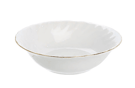 Dessert Bowl 6.5″ Gold Line (packs of 10)
