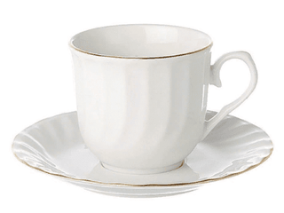 Tea/Coffee Cup Gold Line (packs of 10)