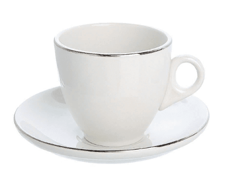 Tea/Coffee Cup Silver Line (packs of 10)