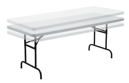 Adjustable Height 6′ Long Table