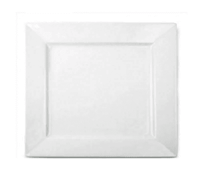 Dinner Plate 12″ Square Plain White  (packs of 10)