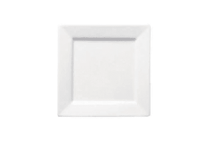 Dessert/Starter Plate 8″ Square Plain White  (packs of 10)