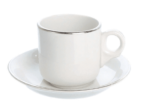 Coffee Cup Espresso Silver Line (packs of 10)